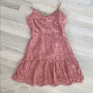 BB Dakota Pink Lace Dress